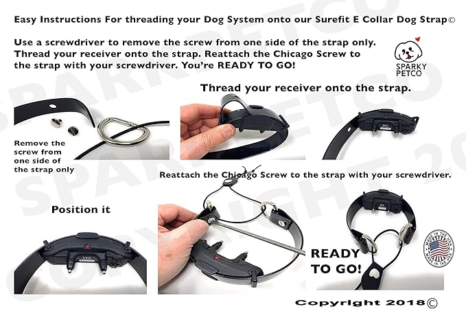 Sparky Pet Co - ECollar Replacement Strap - Bungee Dog Collar - Waterproof - Adjustable - Secure Nexus Wheel Lock - for Electronic Training & Invisible Fence Systems - 1" (Green)