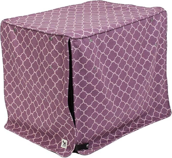 Molly Mutt Royals Dog Crate Cover, 100% Cotton Canvas Cover with 2 Roll-Up Panels, Ideal for Dog or Cat Crate, Durable, Washable, and Free of Harmful Chemicals, 36" x 24" x 27"