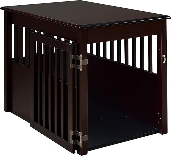 BarkWood Large Pet Crate End Table - Cappuccino Finish