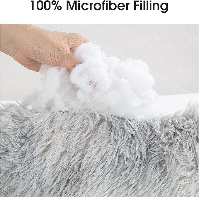 HOMBYS 25" Length Dog Pillows for Large and Medium Dogs, Soft Faux Fur Claming Dog Nek Pillow for Improving Anxiety Reduce, Machine Washable Pet Pillow for Cats, Plush Pet Toy(Tie-Dye, 25"x8"x4")