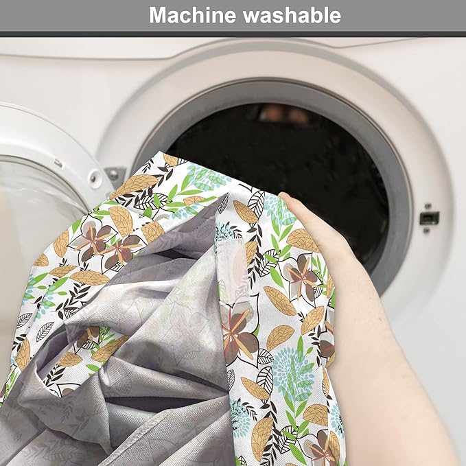 Lunarable Paint Dog Crate Cover, Leaf Petals Flourish Summer Florets Dahlia Romantic Girls, Easy to Use Pet Kennel Cover for Small Dogs Puppies Kittens, 22 Inch, Sand Brown Pale Blue