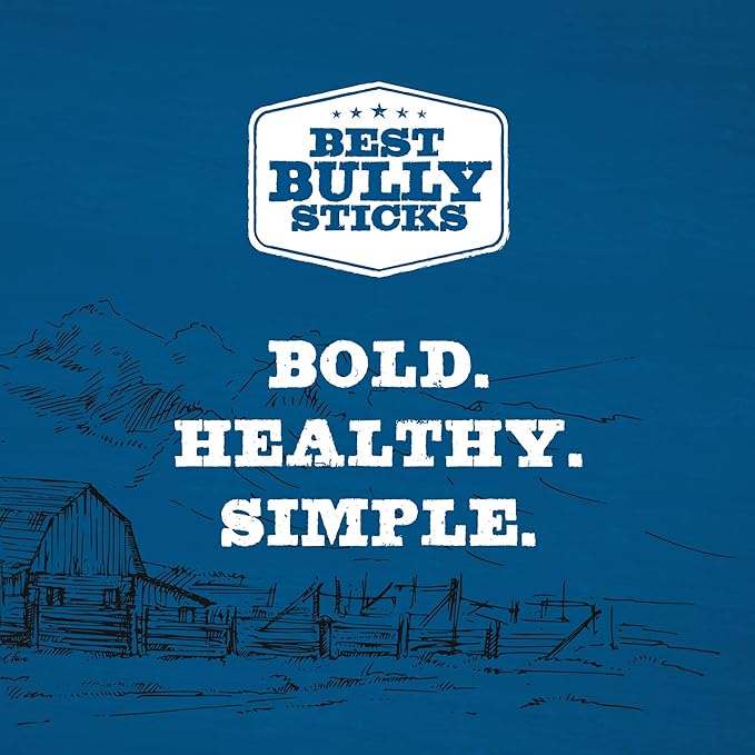 Best Bully Sticks 6 Inch Jumbo Bully Sticks for Large Dogs - 100% Natural, Grass-Fed Beef - Single Ingredient Grain and Rawhide Free Bully Stick Dog Chews | 25 Pack