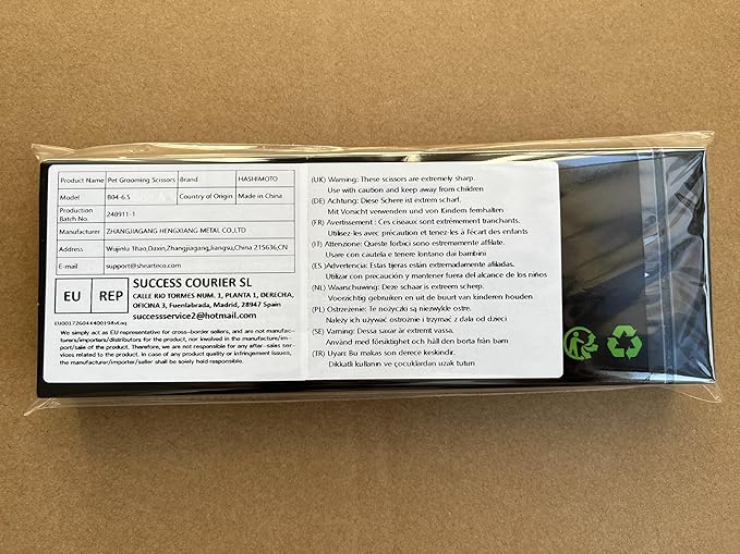 HASHIMOTO Dog Grooming Scissors, Curved Scissors for Dog Grooming, 6.5 inch, 30 Degree of Curved Blade,Light Weight, Pet Shears for Trimming Face and Paws.