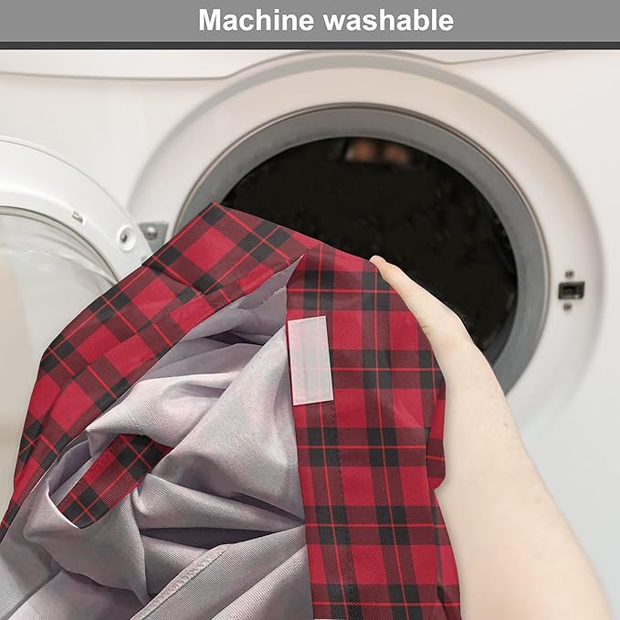 Lunarable Plaid Dog Crate Cover, Geometrical Scottish Ornament Folkloric Celtic Fashion Elements, Easy to Use Pet Kennel Cover for Medium Large Dogs, 36 Inch, Coral Vermilion