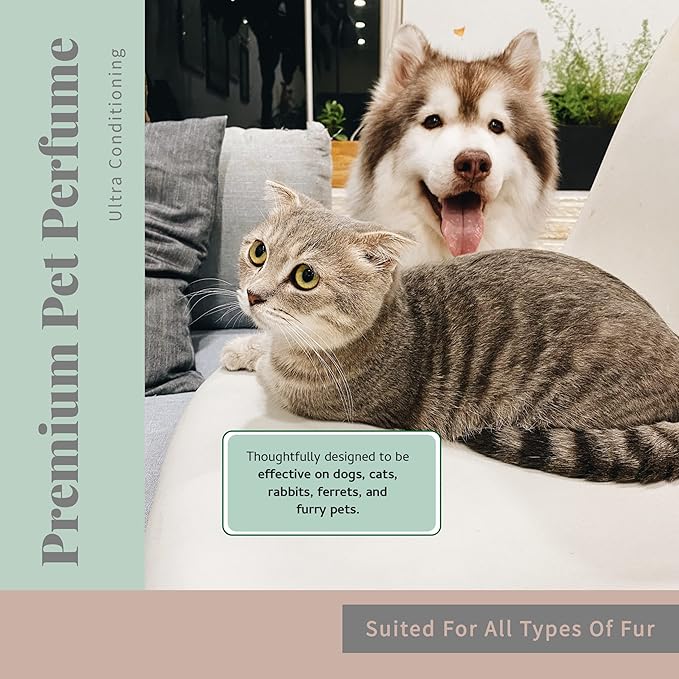 Begley's Pet Cologne and Deodorizer - Premium Essential Oil Dog Perfume Spray Long Lasting and Pet Odor Eliminator - Cat Perfume and Dog Cologne Spray - Baby Powder - 4 oz