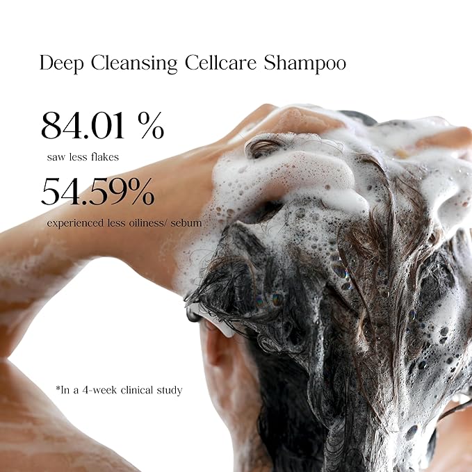Deep Cleansing Botanic Cellcare Shampoo 500ml, 16.90 fl oz | Sulfate-Free, Paraben-Free and Color-Safe | pH Balancing