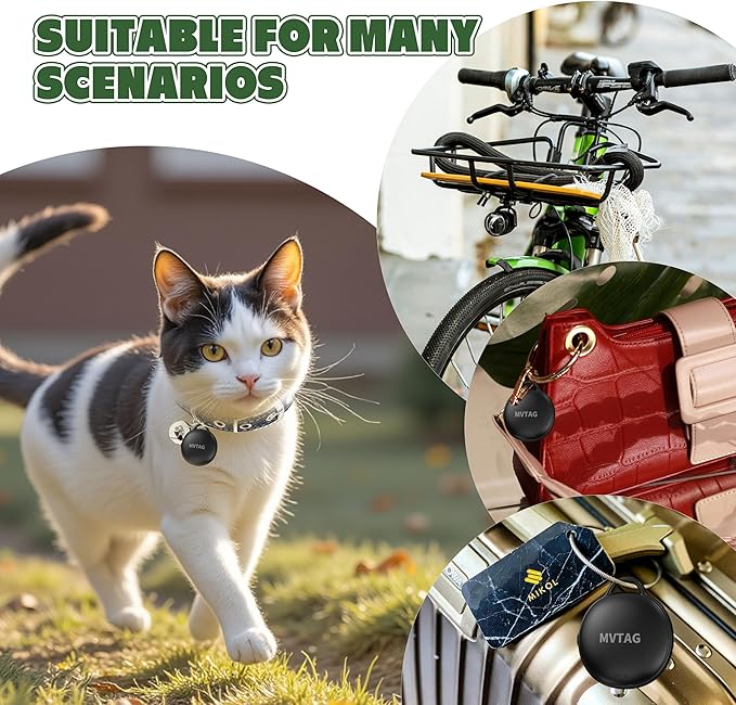 Cat Collar with Tracker GPS- Unlimited Range/Tracking Device/Lost Mode for Cats Adjustable Size Smart Collar Set - Works with Apple Find My (iOS only)