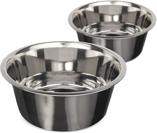 Neater Pet Brands Stainless Steel Dog and Cat Bowls (2 Pack) Neater Feeder Large Deluxe Extra Replacement Bowl (Metal Food and Water Dish) (9 Cup)
