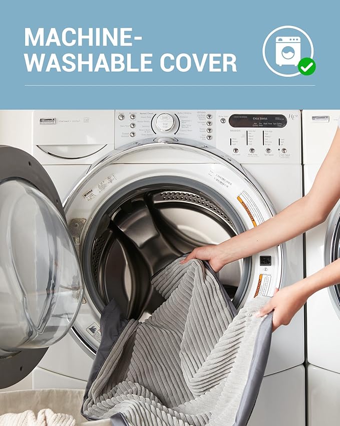 OhGeni 30 Inch Orthopedic Waterproof & Machine Washable Dog Bed with Egg Crate Foam Support, Non-Slip Bottom and Removable Pet Bed Cover for Extra Large, Large, Medium, Small Dogs (Gray)