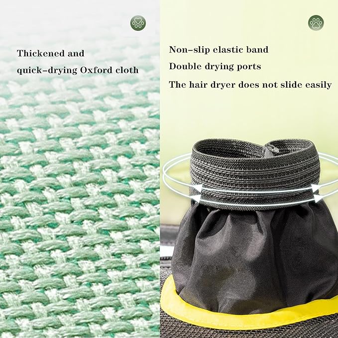 pet k9 Pet Dog Cat Drying Box | Waterproof, Anti-Hair Flying Portable Foldable Room Crate Cage for Small Medium and Large Dogs (Apple Green)