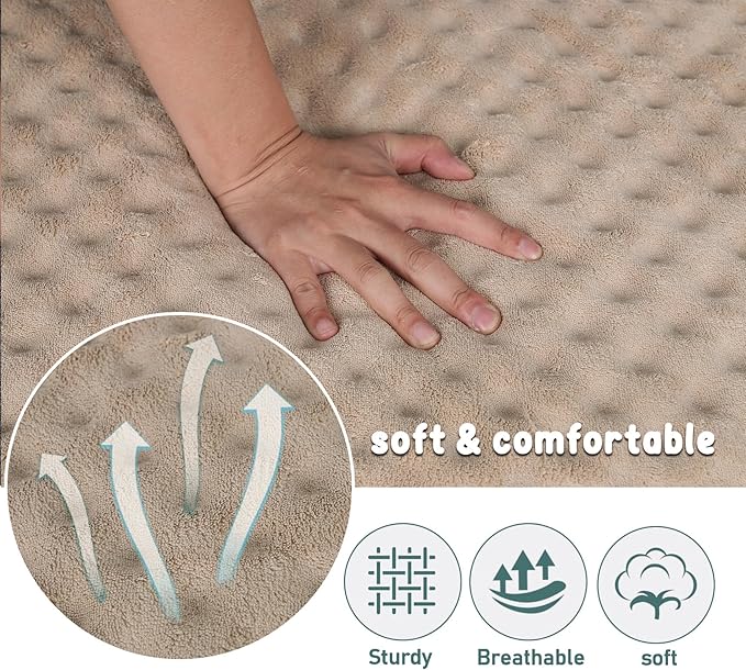 Dog Crate Pad 24x17 inch Memory Foam Dog Bed Mat for Small Dog Cat Washable Puppy Sleeping Bed Anti Slip,Brown