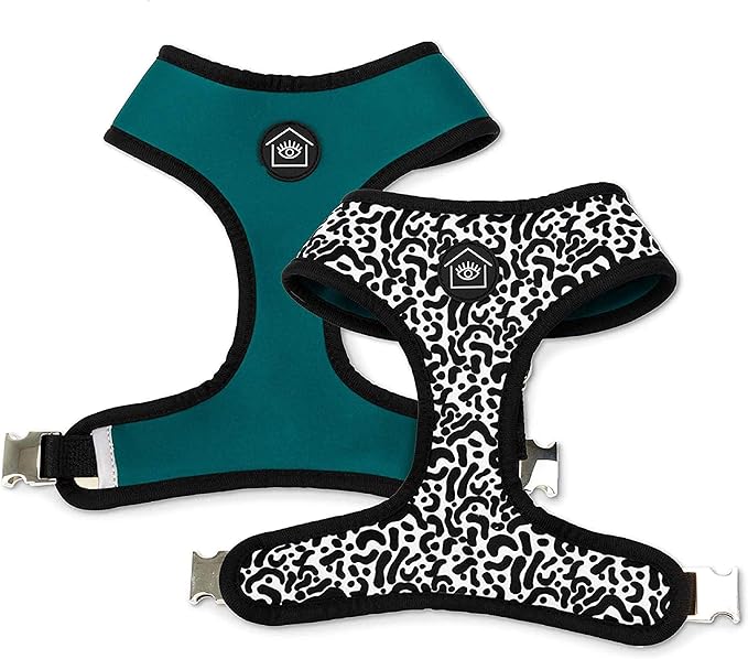 Now House for Pets by Jonathan Adler Jonathan Adler: Now House Leo Reversible Harness, Large | Stylish, Fashionable, and Functional Way to Keep Your Dog Looking Great | Adorable Dog Accessories