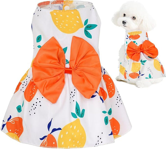 choyaxo Floral Dog Dress Cute Dog Skirt Pet Dress Summer Pet Clothes for Puppy Small Cats