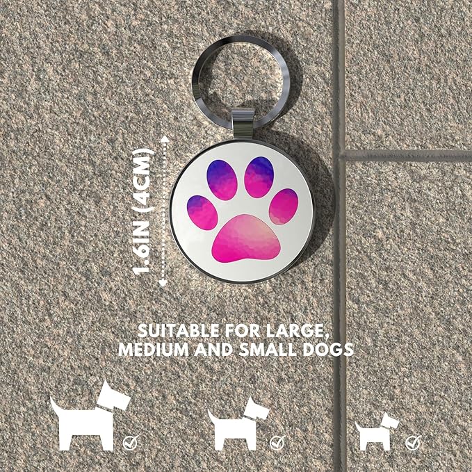 QR Code Dog Tag,Dog Tags Personalized for Pets, Custom Dog Name ID Tags Personalized Dog and Cat Tags -Free Online&Scan QR Receive Instant Location Alert Email