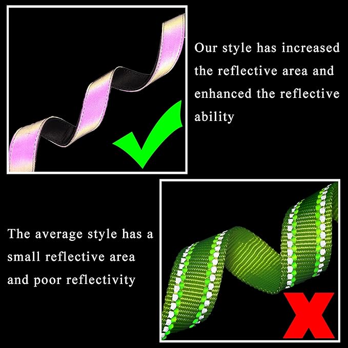 Reflective Dog Collar Soft Neoprene Padded Breathable Nylon Pet Collar Adjustable for Small Medium Large Dogs (Colorful, L)