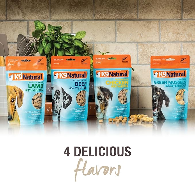 K9 Natural - Grain Free Freeze Dried Dog Treats - Beef Bites 1.76oz