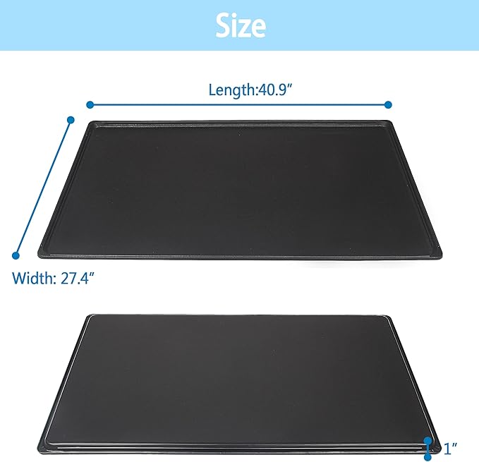 Dog Crate Tray 41"-ChewProof Replacement Pan, Easy to Clean, Easy to Assemble,Ideal for Potty Training-Perfect for Pet Crates & Kennels (1Pcs-40.9"L x 27.40"W x 1.0"H, Tray 41” fit 42” Crate)