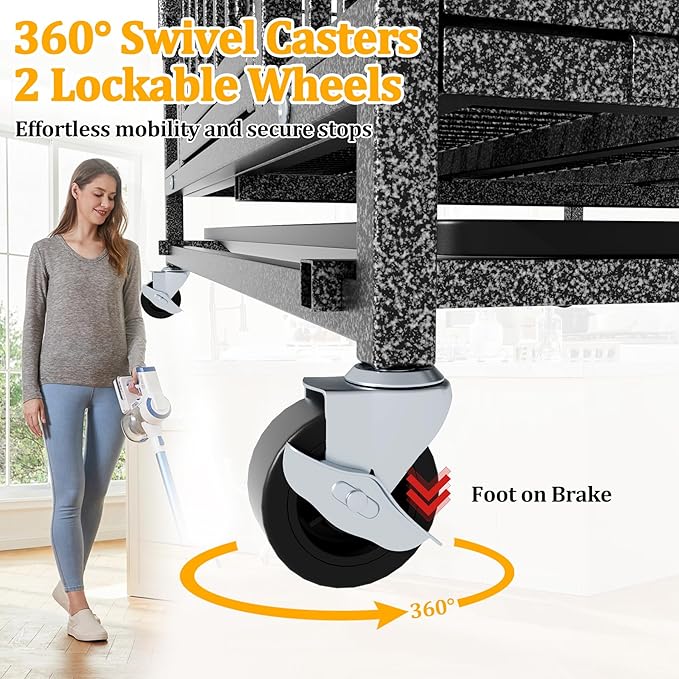 Dog Crates for Medium Dogs 37 inch, Heavy Duty 10-Gauge Steel Dog Kennel Indoor Escape Proof, Wire Cage for High Anxiety or Arthritic Dogs Comfortable with Lockable Wheels, Bottom Tray Easy to Clean