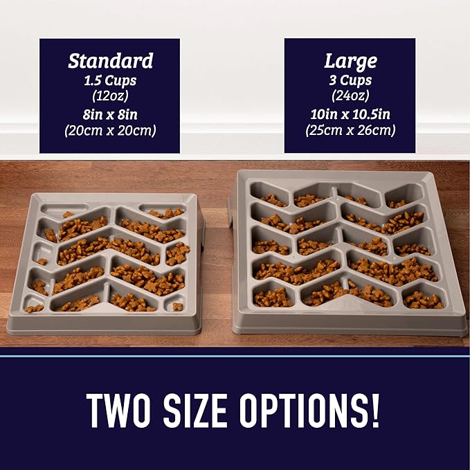 Leash Boss Tilted Slow Feeder Dog Bowl – Slow Feed Bowl for Flat-Faced, French Bulldogs, Pugs, Boston Terriers