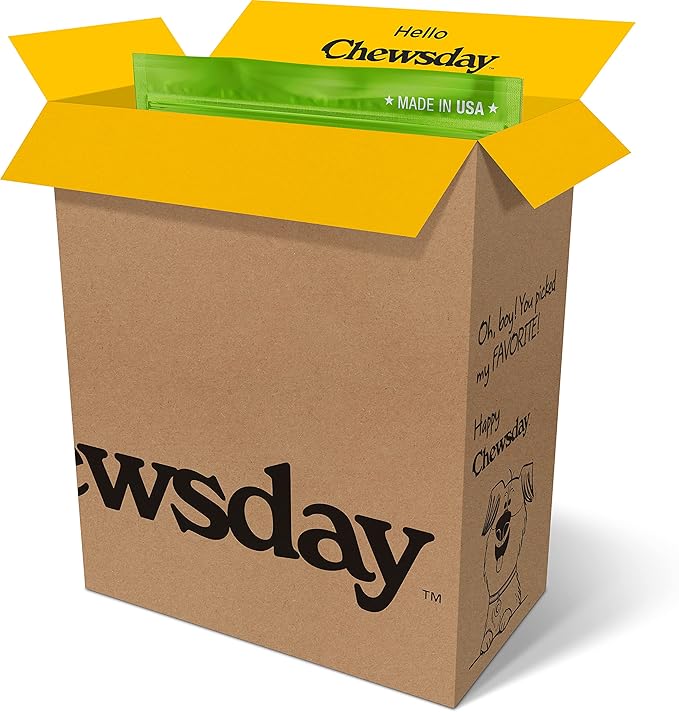 Chewsday Large Cinnamon Clean Daily Dental Dog Chews, Made in The USA, Natural Highly-Digestible Oral Health Treats for Healthy Gums and Teeth - 14 Count