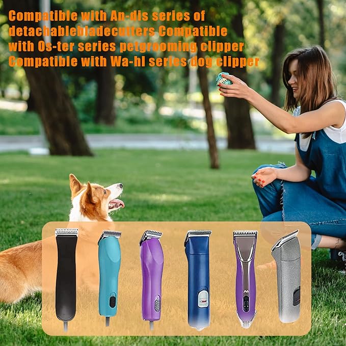 40 Blades Dog Grooming Blades Compatible with Andis/Oster A5/Wahl KM-10 Series Dog Clippers Replacement Blades,Detachable Dog Clipper Blades(Gold,40#/3PCS)
