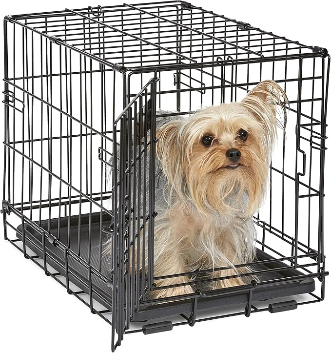 Midwest Homes for Pets Newly Enhanced Single & Double Door iCrate Dog Crate, Includes Leak-Proof Pan, Floor Protecting Feet, Divider Panel & New Patented Features