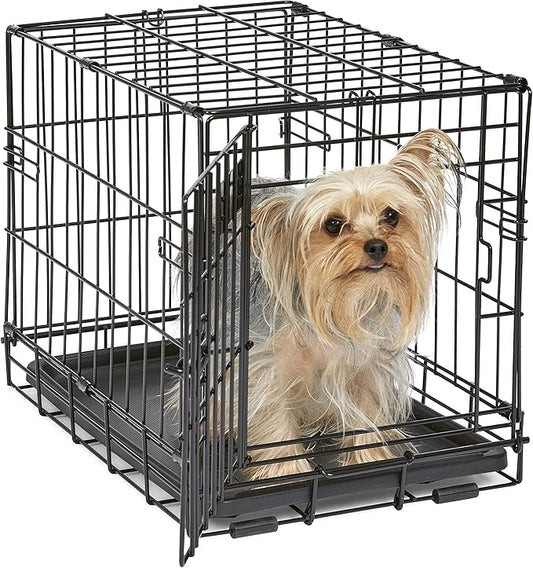 Midwest Homes for Pets Newly Enhanced Single & Double Door iCrate Dog Crate, Includes Leak-Proof Pan, Floor Protecting Feet, Divider Panel & New Patented Features