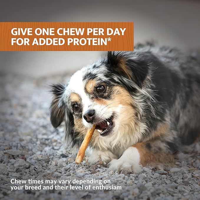 Collagen Chews for Dogs, Dog Chews Long Lasting, Rawhide Free, Real Chicken 5" Dog Treat - 4 Count