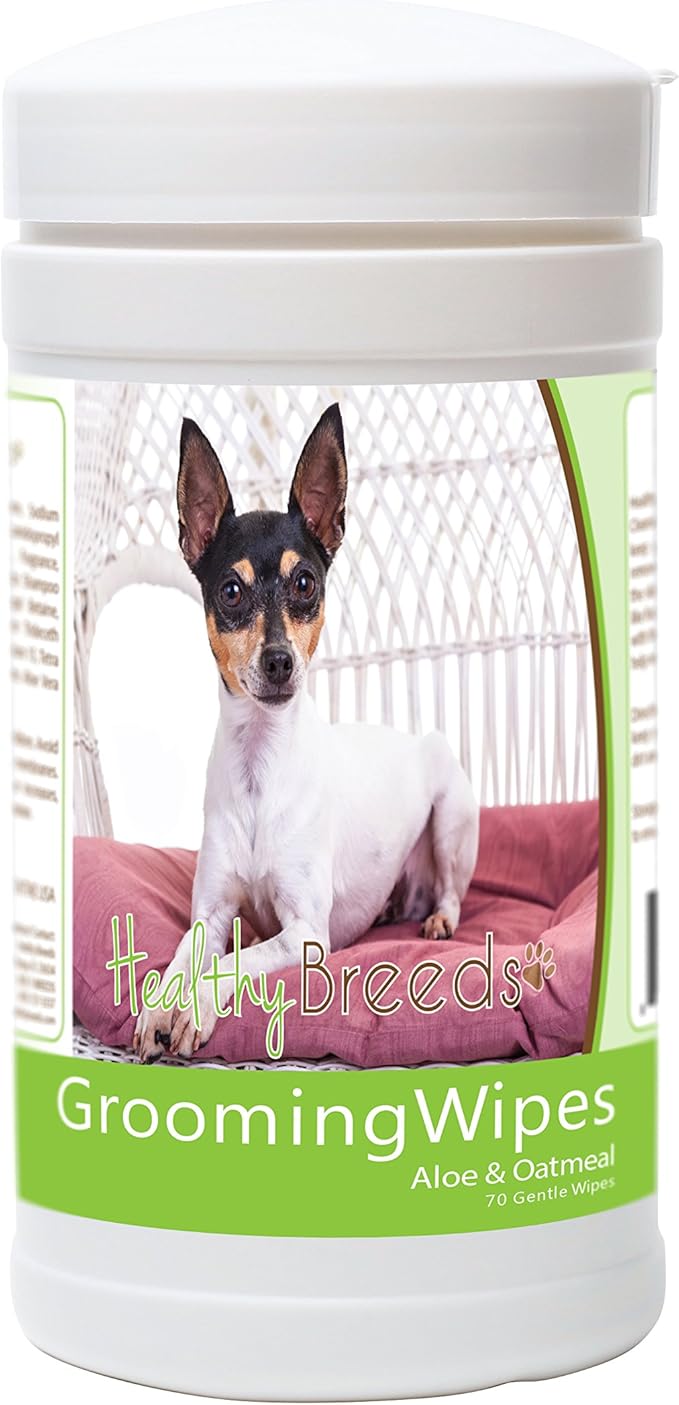 Healthy Breeds Toy Fox Terrier Grooming Wipes 70 Count