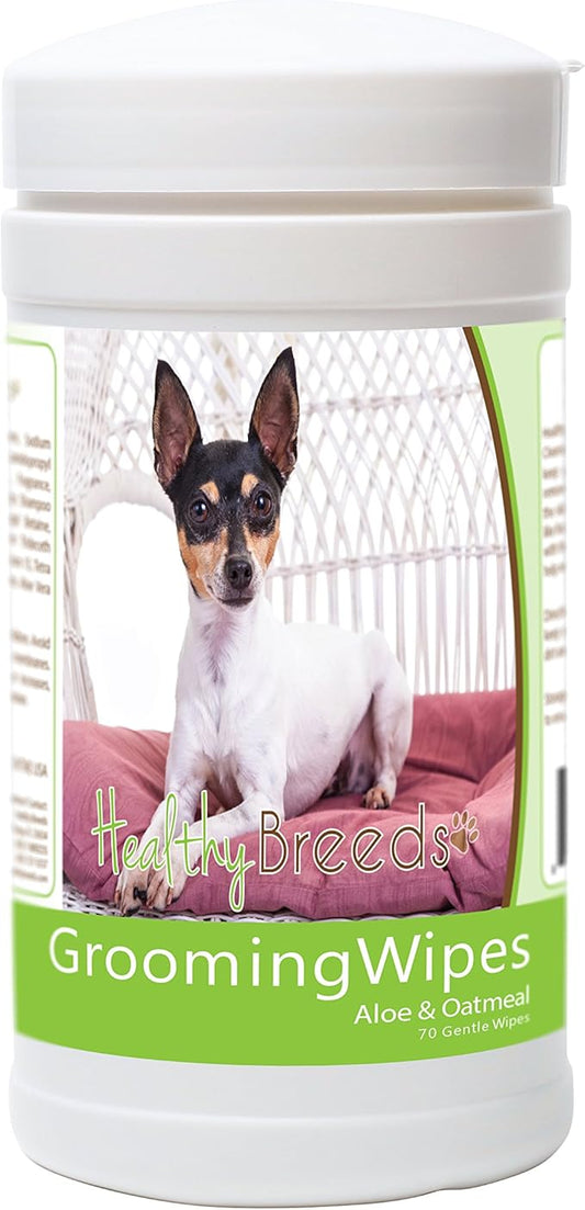Healthy Breeds Toy Fox Terrier Grooming Wipes 70 Count