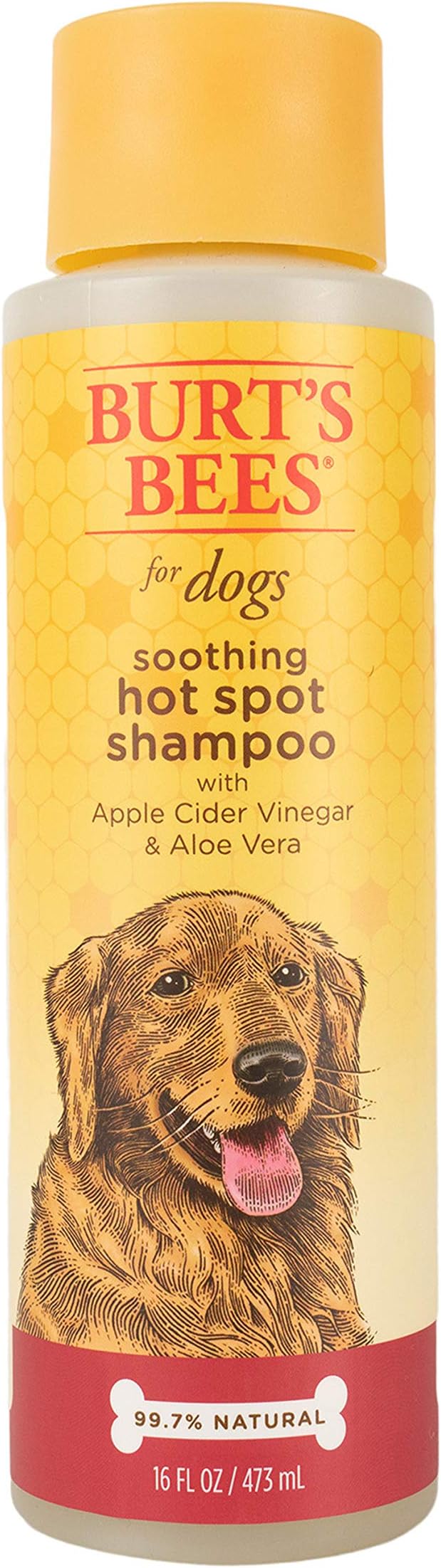 Burt's Bees for Pets Naturally Derived Soothing Hot Spot Shampoo with Apple Cider Vinegar and Aloe Vera - Itch and Hot Spot Relieving Shampoo for All Dogs - Made in USA, 16 Oz - 2 Pack