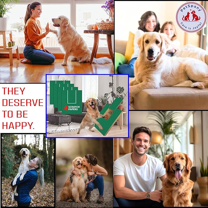 4 PCS Premier Self-Adhesive Sandpaper14.55x10.39 inch, 80 Grit – Dog Nail Scratch Pad Replacement Paper –Sandpaper for Dog Nail Scratch Board with Treat Box (Green)