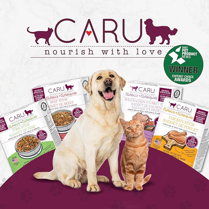 Caru Real Beef Stew for Dogs, Natural Adult Wet Dog Food with Added Vitamins & Minerals, Free From Grain, Wheat & Gluten (Pack of 12)