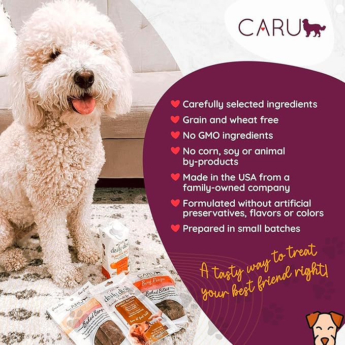 CARU - Soft 'n Tasty Baked Bites - Lamb Bites Dog Treats - Flavorful Training Treats - 4 oz.