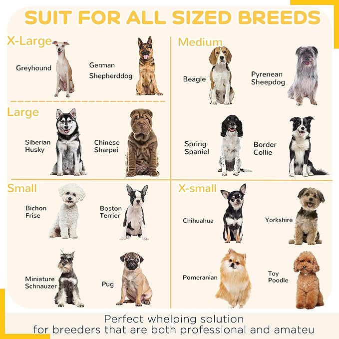 PawHut Whelping Box for Dogs Built for Mother's Comfort, Dog Whelping Pen with Removable Doors, Puppy Playpen for Indoors, Newborn Puppy Supplies & Essentials, 81" x 39" x 20", White