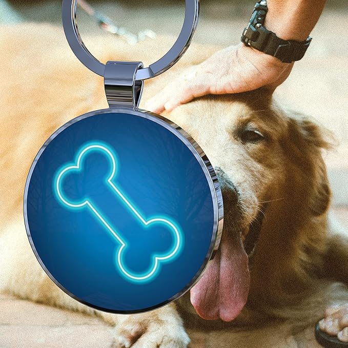 QR Code Dog Tag,Dog Tags Personalized for Pets, Custom Dog Name ID Tags Personalized Dog and Cat Tags -Free Online&Scan QR Receive Instant Location Alert Email