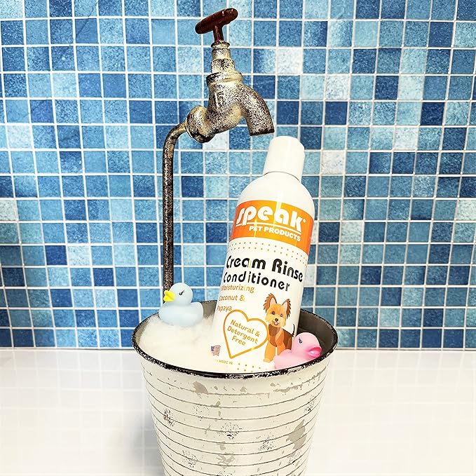 Dog Natural Cream Rinse Conditioner, Coconut Papaya Moisturizing, 17oz