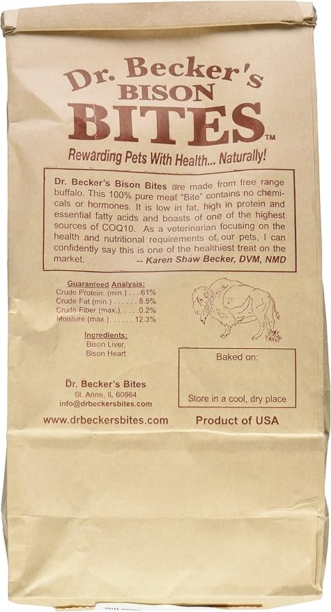Dr. Becker's Bites - Bison Dog Treats 5 OZ