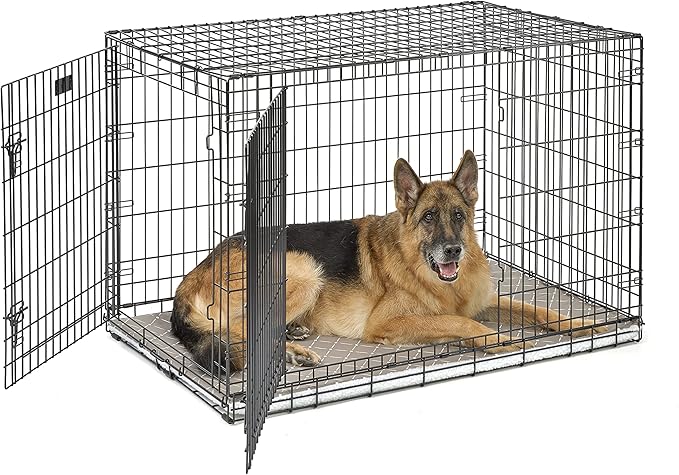 MidWest Homes for Pets Quiet Time Reversible Crate Pan Cover 48' Mushroom Diamond/Fleece