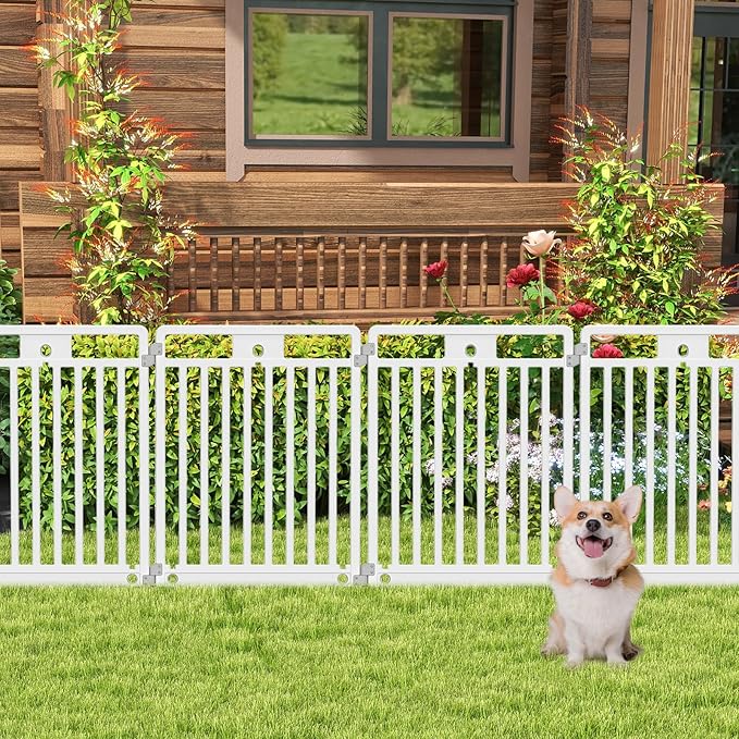 Pet Playpen with Door Dog Foldable Puppy Playpen for Puppies and Small Dogs 6-Panels Easy Assemble Easy Storing for Indoor and Outdoor (6 Panels)