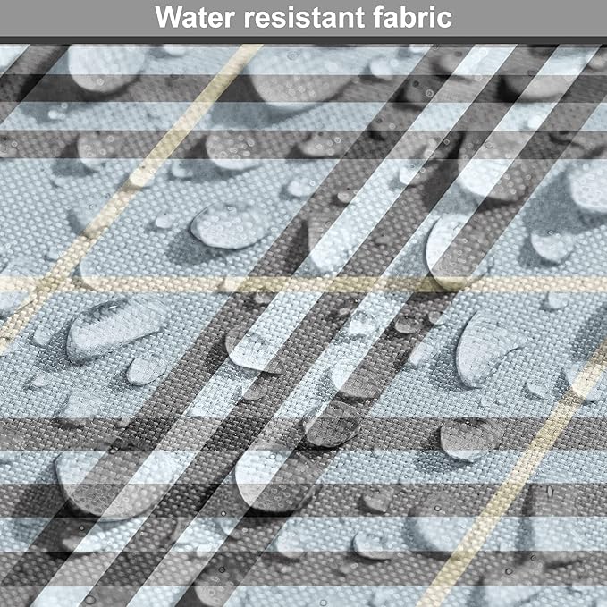 Lunarable Plaid Dog Crate Cover, Traditional Vintage Pattern with Modern Look Checkered Pastel Colored, Easy to Use Pet Kennel Cover for Medium Large Dogs, 48 Inch, Pale Blue Dimgray Cream