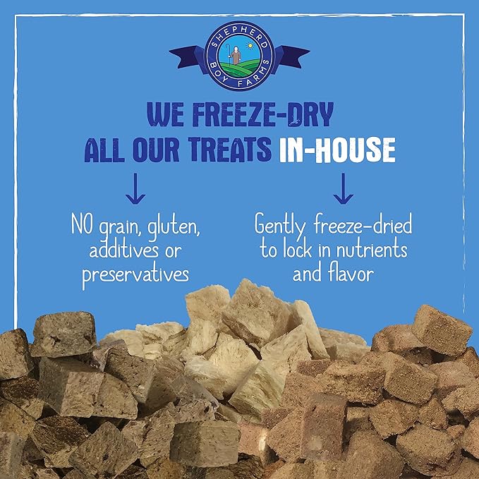 Freeze Dried Dog and Cat Treats, Chicken Breast, All Natural Freeze-Dried Dog Treat & Dog Snacks, Made in USA, High in Protein, Nutrition of Raw Dog Food, Single Ingredient, 8oz