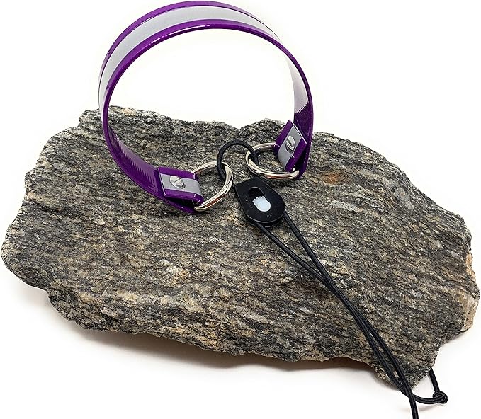 Sparky Pet Co - Surefit ECollar Replacement Strap - Bungee Dog Collar Waterproof -Adjustable -Secure Nexus Wheel Lock-for Electronic Training & Invisible Fence Systems -3/4" (Reflective Purple)