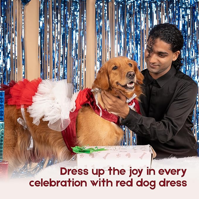 Lovely Dog Bandana Collection: Medium & Large Dog & Cat Cloths in L Red