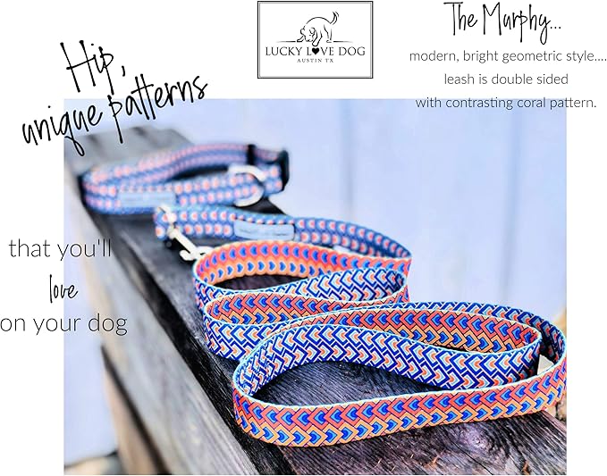 Lucky Love Dog Collars, Comfortable, Soft, Cute Dog Collar for Small Medium Large Dogs, Murphy, Medium