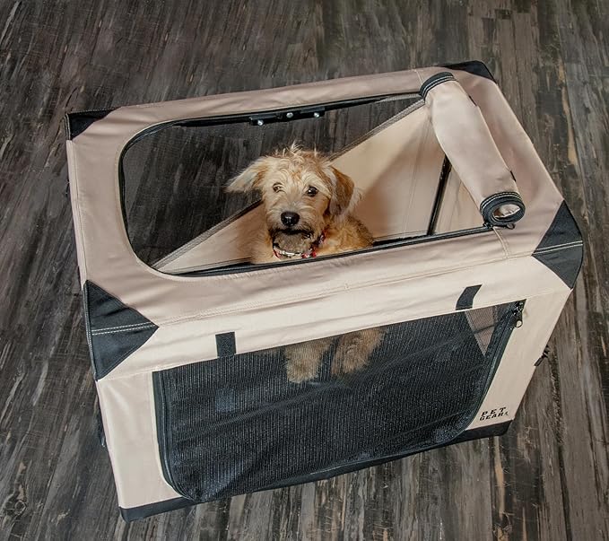 Pet Gear Insta-Fold Soft Crate for Dogs, 26", Sand