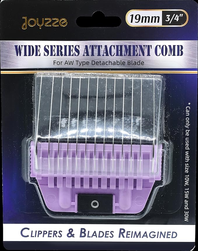 A Series Wide 19mm 3/4' Metal Comb, Dog Grooming Blades for Smooth Coat, Professional, Durable and Precise for Trimming and Finishing, Compatible with A Series Clippers