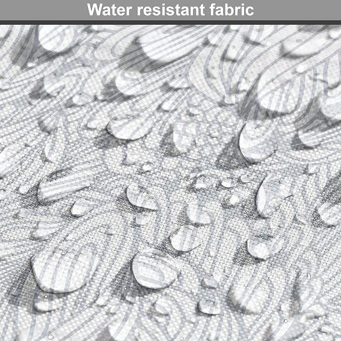 Ambesonne Grey and White Dog Crate Cover, Doodle Style Botanical Leaves Pattern Shabby Ornamental, Easy to Use Pet Kennel Cover for Small Dogs Puppies Kittens, 18 Inch, Pale Blue Grey and White