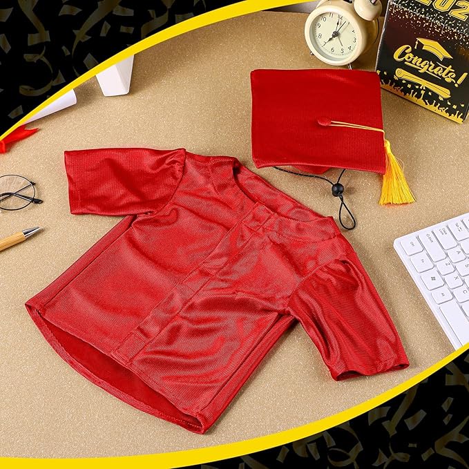 Dog Graduation Cap and Gown 2025 Washable Pet Graduation Costume for Dog Cat Shirt and hat(Marnoon)