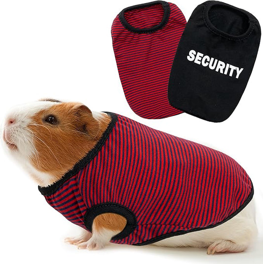 Guinea Pig Clothes - 2 Pack Cute Small Animal Vest Clothes for Rat Rabbit Chinchilla Ferret Kitten Chihuahua - Soft Breathable T-Shirt Pet Costume